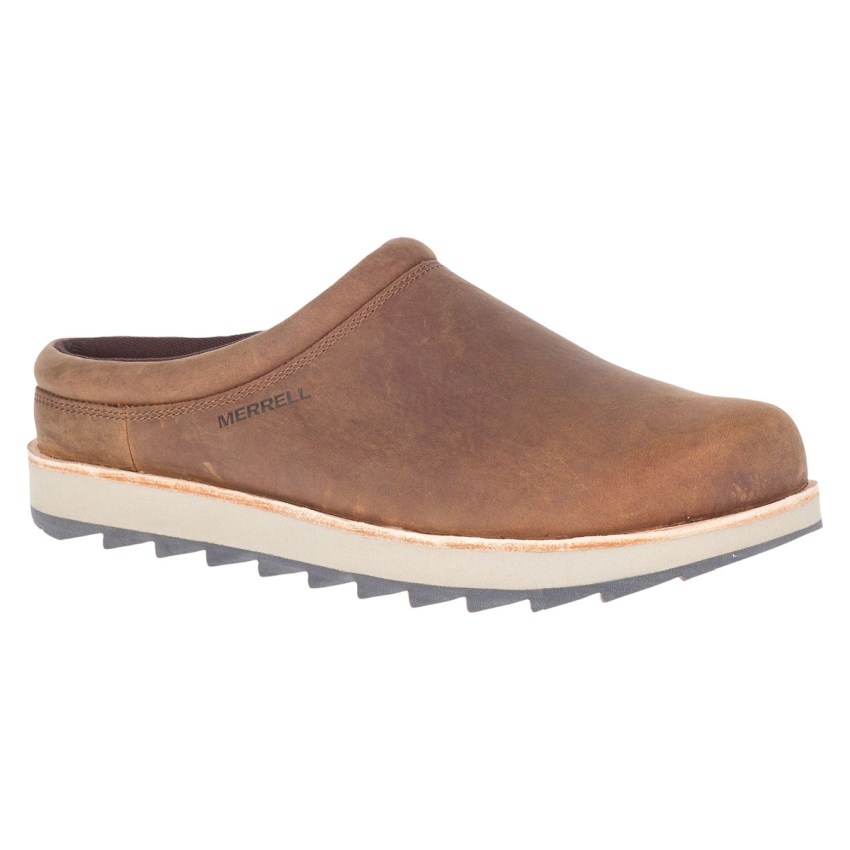 Sabots Merrell Juno Clog Leather Marron Homme | D.T.ORZE